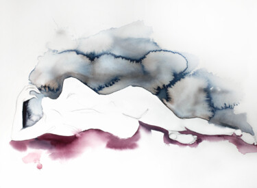 Картина под названием "The Tide" - Elizabeth Becker, Подлинное произведение искусства, Акварель