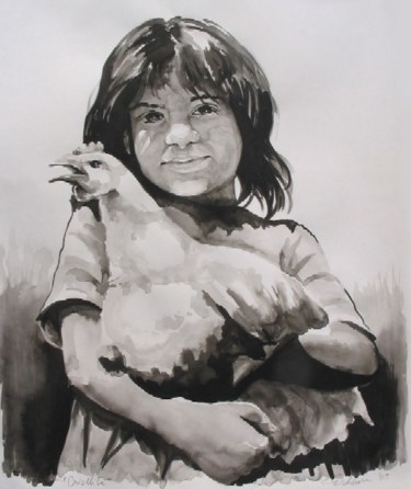 Pintura titulada "Criollita" por Elizabeth Eichhorn, Obra de arte original