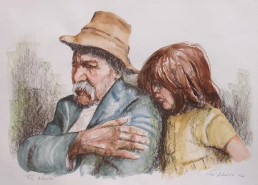 Pintura titulada "El abuelo" por Elizabeth Eichhorn, Obra de arte original