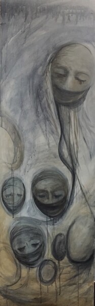 Картина под названием "Ophelia" - Elizabeth Hefty-Khoury, Подлинное произведение искусства, Акрил Установлен на Деревянная п…