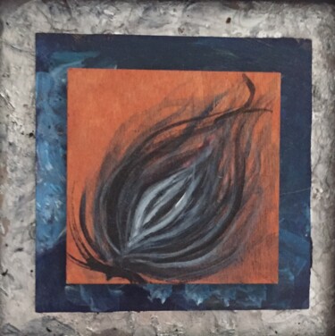 Pintura intitulada "Sile na gig 3" por Elizabeth Hefty-Khoury, Obras de arte originais, Acrílico Montado em Cartão