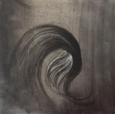 Disegno intitolato "Dark souls descendi…" da Elizabeth Hefty-Khoury, Opera d'arte originale, Carbone