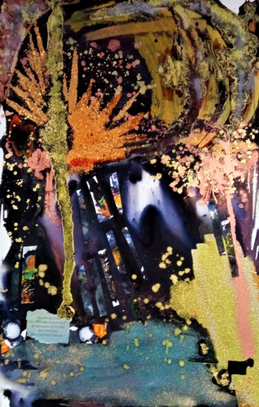 Картина под названием "Métamorphose" - Elizabeth Laudouar, Подлинное произведение искусства, Чернила