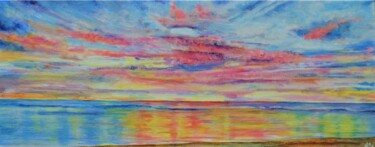 Pittura intitolato "Tropical Paradise" da Elizabeth Sadler, Opera d'arte originale, Olio Montato su Telaio per barella in le…