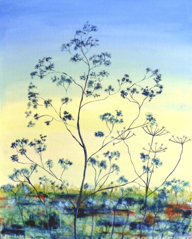 Картина под названием "Fen Lace" - Elizabeth Sadler, Подлинное произведение искусства, Масло