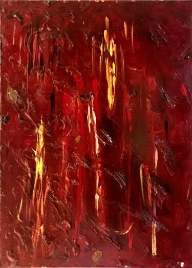 Painting titled "passion" by Elizabeth Villamil, Original Artwork, Acrylic