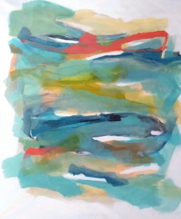 Peinture intitulée "Colours D" par Elizabeth Wescher, Œuvre d'art originale, Acrylique