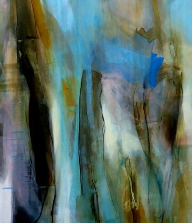 Картина под названием "Stained" - Elizabeth Wescher, Подлинное произведение искусства, Акрил
