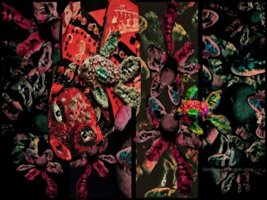 Digitale Kunst mit dem Titel "Collage" von Elizabeth Zijlstra, Original-Kunstwerk, Karton