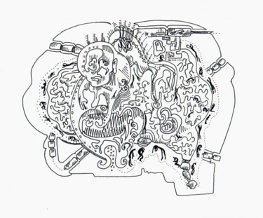 Drawing titled "Cerebral Cortex" by Elizabeth Howard, Original Artwork, Other
