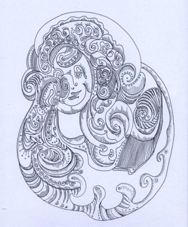 Drawing titled "The Coral Siren's S…" by Elizabeth Howard, Original Artwork, Other