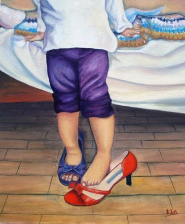 Pintura titulada "Ilusa" por Elizabeth López Avilés, Obra de arte original