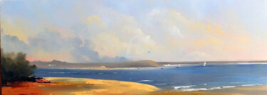 Peinture intitulée "Shell Bay, Studland…" par Elizabeth Williams, Œuvre d'art originale, Huile