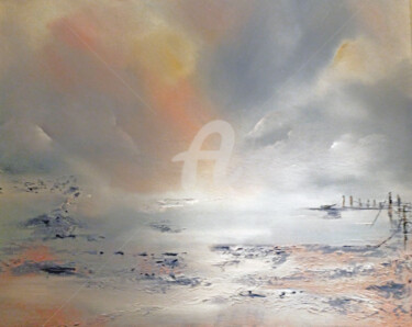 Peinture intitulée "A Winter's Bay" par Elizabeth Williams, Œuvre d'art originale, Huile