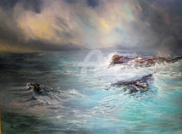 Painting titled "Gigger's Island, Po…" by Elizabeth Williams, Original Artwork, Oil