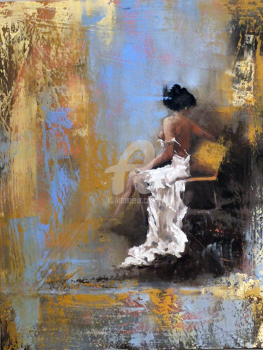 Pintura titulada "Thoughts of You" por Elizabeth Williams, Obra de arte original, Oleo