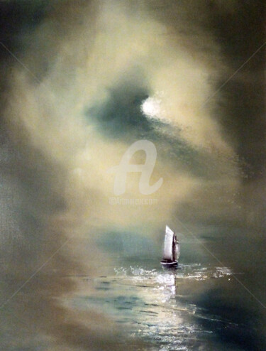 Картина под названием "I Drift to You" - Elizabeth Williams, Подлинное произведение искусства, Масло