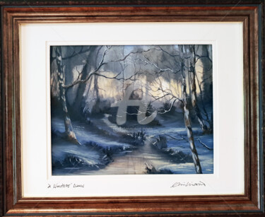 Painting titled "A Winters Dawn FRAM…" by Elizabeth Williams, Original Artwork, Oil
