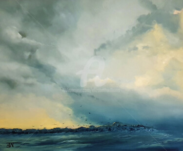 「A MORNING GLOW - FR…」というタイトルの絵画 Elizabeth Williamsによって, オリジナルのアートワーク, オイル ウッドパネルにマウント