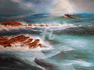 Malerei mit dem Titel "Master Mariner" von Elizabeth Williams, Original-Kunstwerk, Öl