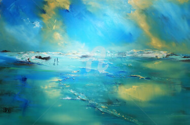 Картина под названием "Time and Tide" - Elizabeth Williams, Подлинное произведение искусства, Масло