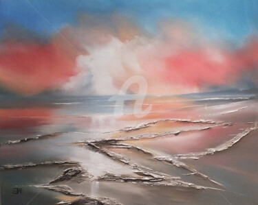 Painting titled "Shepherds Warning" by Elizabeth Williams, Original Artwork, Oil