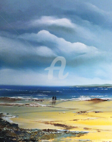 Schilderij getiteld "Southern Shores" door Elizabeth Williams, Origineel Kunstwerk, Olie