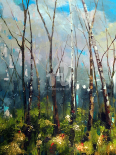 Peinture intitulée "Country Dreaming" par Elizabeth Williams, Œuvre d'art originale, Huile