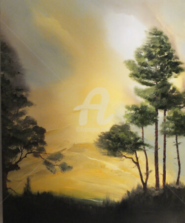 Malerei mit dem Titel "The Sentinels (Larg…" von Elizabeth Williams, Original-Kunstwerk, Öl