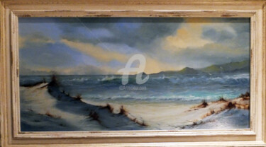 Peinture intitulée "Cornish Dunes- oil…" par Elizabeth Williams, Œuvre d'art originale, Huile