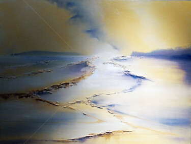 Pittura intitolato "Old Harry's Rocks,…" da Elizabeth Williams, Opera d'arte originale, Olio