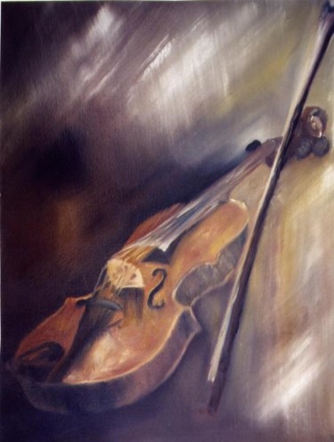 Painting titled "VIOLON" by Eliza Gabu, Original Artwork