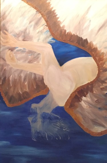 Pittura intitolato "FallenAngel.jpg" da Eliza Matica, Opera d'arte originale, Olio