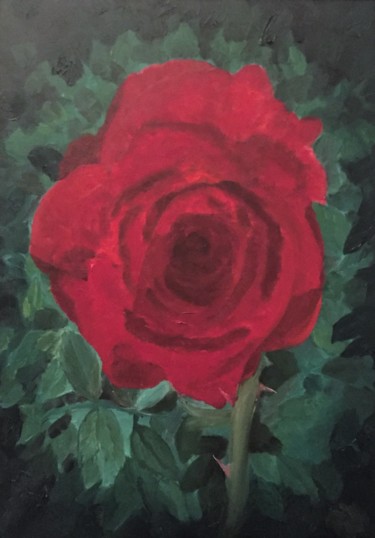 Schilderij getiteld "Rosa.jpg" door Eliza Matica, Origineel Kunstwerk, Olie