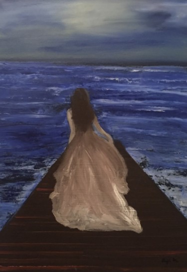 Pittura intitolato "Dock.jpg" da Eliza Matica, Opera d'arte originale, Olio
