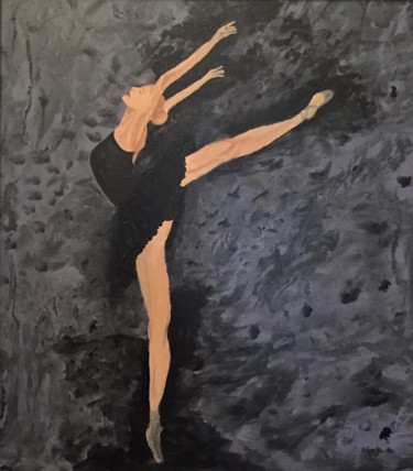 Картина под названием "black swan.jpg" - Eliza Matica, Подлинное произведение искусства, Масло