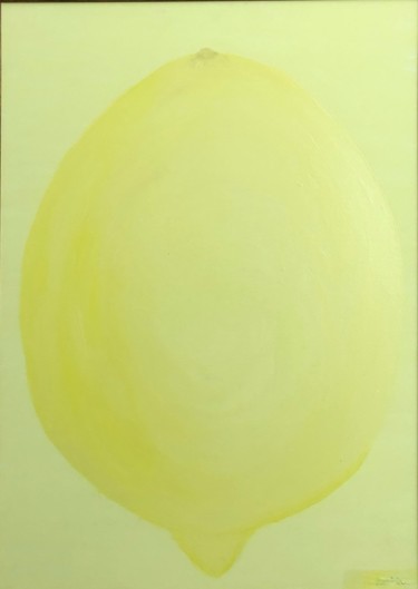 Painting titled "This is not a lemon" by Eliza Matica, Original Artwork, Oil