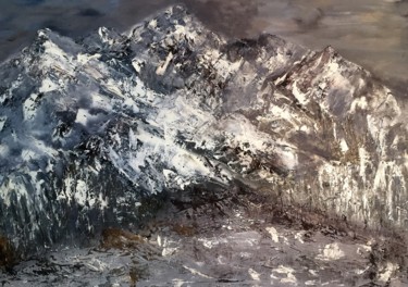 Schilderij getiteld "Bucegi Mountain" door Eliza Matica, Origineel Kunstwerk, Olie