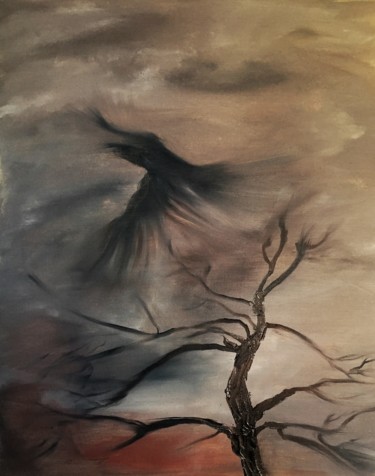 Peinture intitulée "Flight" par Eliza Matica, Œuvre d'art originale, Huile