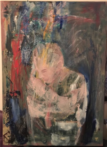 Painting titled "Anxiety" by Eliza Matica, Original Artwork, Oil