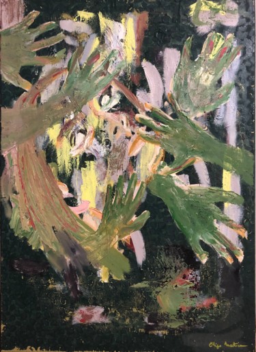 Pittura intitolato "Social anxiety" da Eliza Matica, Opera d'arte originale, Olio