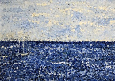 Painting titled "Seaside" by Eliza Matica, Original Artwork, Oil