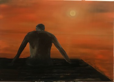 Painting titled "Sunset" by Eliza Matica, Original Artwork, Oil