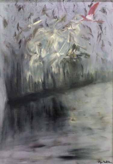 Peinture intitulée "Danube Delta" par Eliza Matica, Œuvre d'art originale, Huile