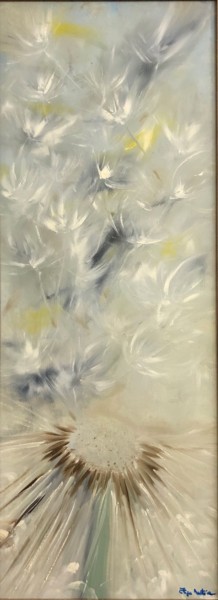 Painting titled "Dandelion" by Eliza Matica, Original Artwork, Oil