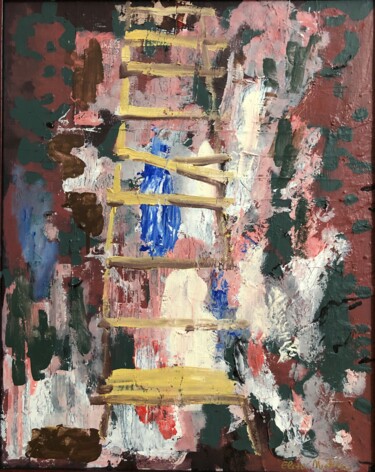 Malerei mit dem Titel "Value ladder" von Eliza Matica, Original-Kunstwerk, Öl Auf Keilrahmen aus Holz montiert
