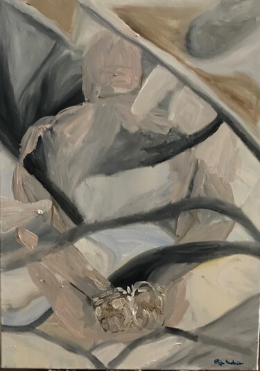 Pittura intitolato "Constraint" da Eliza Matica, Opera d'arte originale, Olio Montato su Telaio per barella in legno