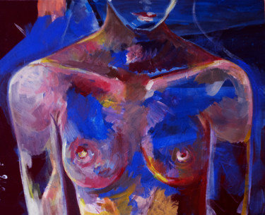 Pittura intitolato "Young Woman" da Manana Elizarashvili, Opera d'arte originale, Acrilico