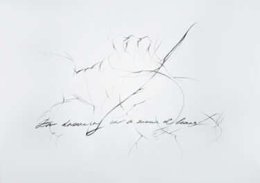 Dessin intitulée "'YOU're with me' -…" par Elizaveta Berkutova, Œuvre d'art originale, Graphite