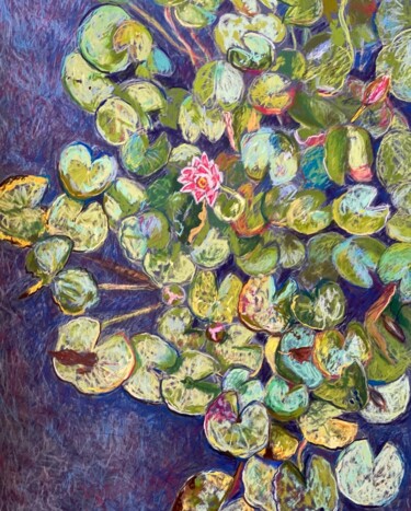 Peinture intitulée "Water Lilies" par Elizaveta Larina, Œuvre d'art originale, Pastel